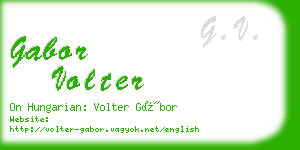 gabor volter business card